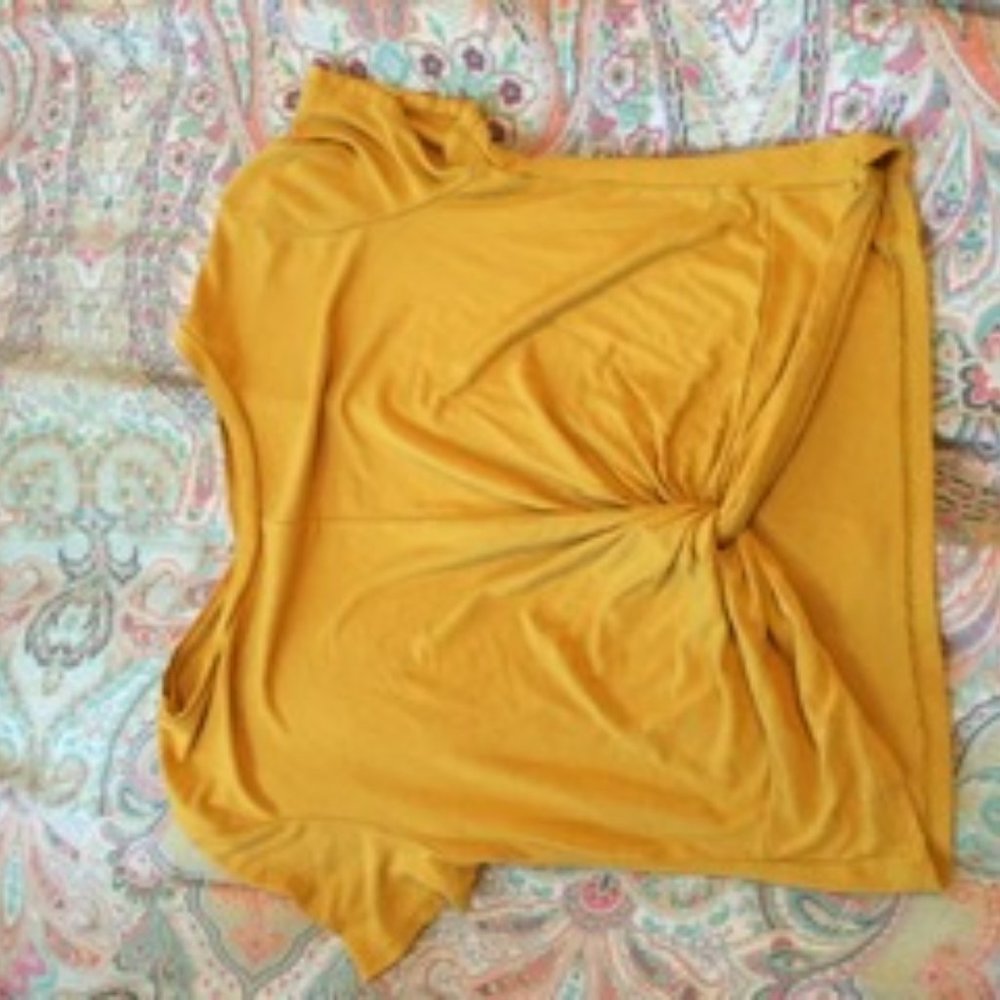 Yellow tied crop top